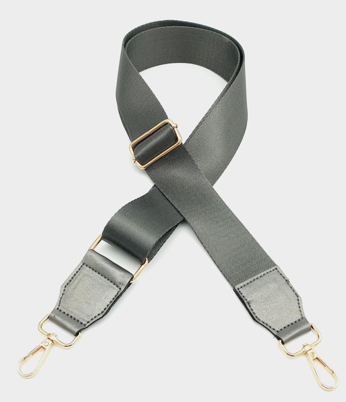 Çanta Aksesuar Suni Derili Polyester Kolon 120X4 Cm Gri Light Gold Metalli