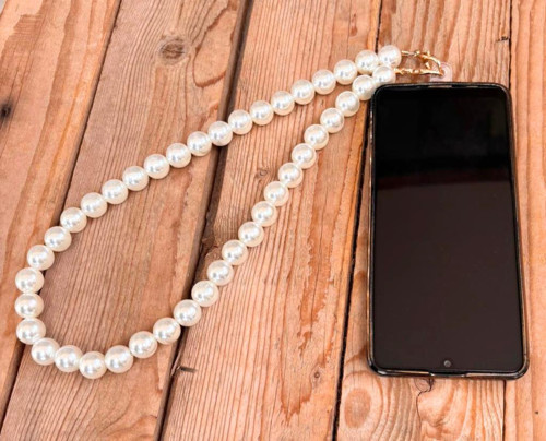 Çanta Aksesuar 60 cm Akrilik Telefon Aksesuarı, Telefon Zinciri, Telefon Askısı, İncili Telefon Askısı,Telefon Boyunluk