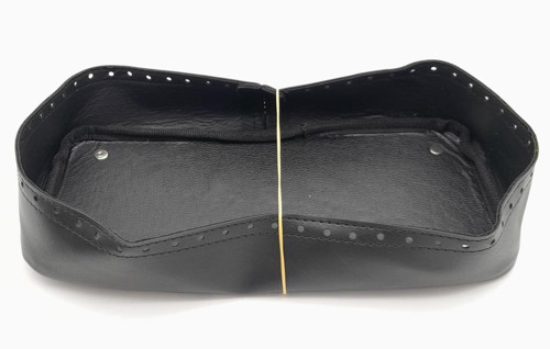 Çanta Aksesuar Siyah Suni Deri 28x13 cm Yüksek Çanta Tabanı Gümüş Metalli