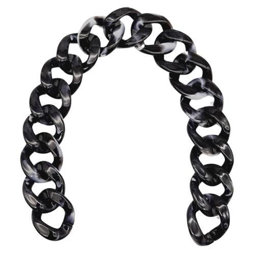 Çanta Aksesuar 41 cm Akrilik Zincir Füme Siyah Renk