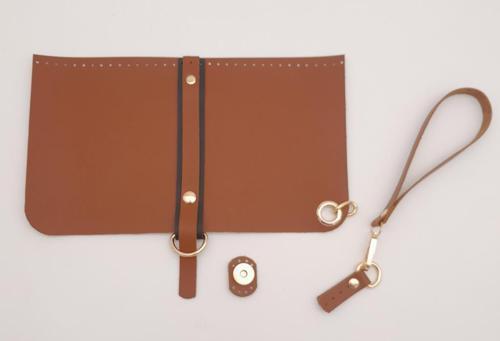 Çanta Aksesuar Suni Deri Abiye Cluch Çanta Seti Taba Renk Light Gold Metalli