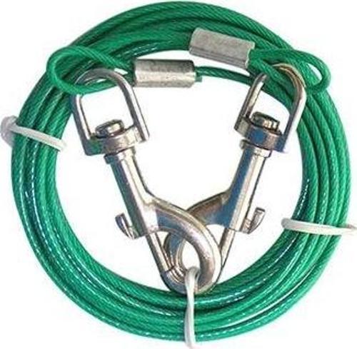 Köpek Çelik Bahçe Bağlama Halatı Yeşil 2 Mm 3.6 Mt