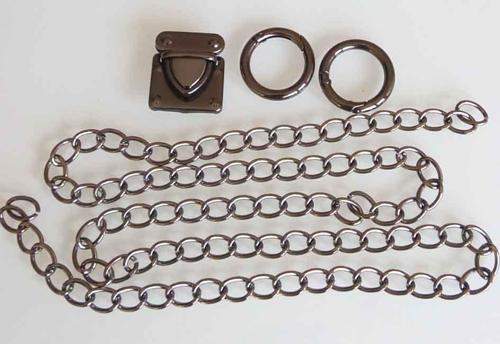 Çanta Aksesuar Füme Renk Zincir Set