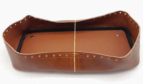 Çanta Aksesuar Taba Suni Deri 28x13 cm Yüksek Çanta Tabanı Gümüş Metalli