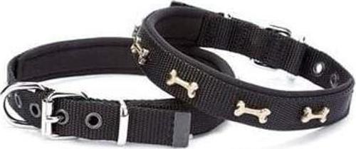 Comfort Dokuma Kemikli Köpek Boyun Tasması Medium Siyah 2x35-40 Cm