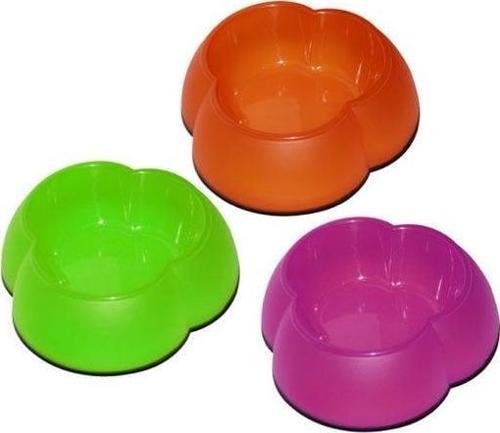 Plastik Kedi ve Köpek Mama Kabı Çiçek Şekilli 300 Ml