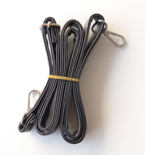 Çanta Aksesuar Koyu Gri 125X2 Cm Çanta Sapı Sürgütlü Gümüş Metal