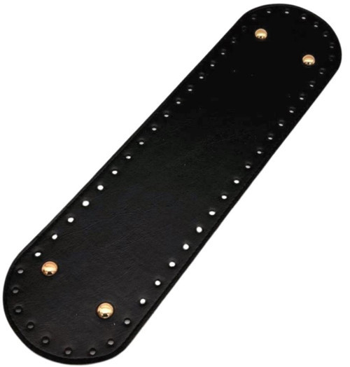 Çanta Aksesuar Suni Deri 37x10 cm Oval Çanta Taban Siyah Renk Light Gold Aparatlı