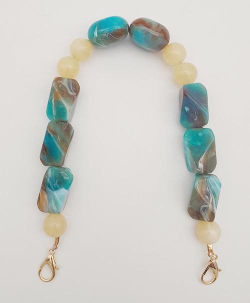 Çanta Aksesuar 40 cm Kancalı Akrilik Zincir Light Gold Metalli No:02