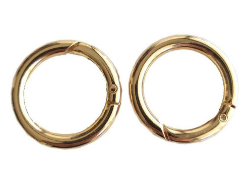 Çanta Aksesuar İkili 2.5 Cm Light Gold Renk Yaylı Halka Örgü Çanta İçin