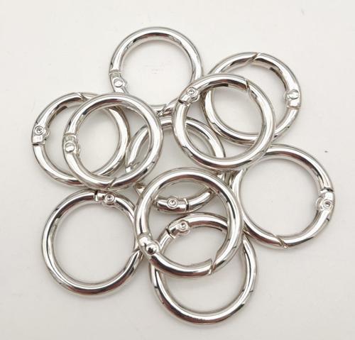 Çanta Aksesuar 10Lu 2 Cm Gümüş Renk Yaylı Halka Örgü Çanta İçin