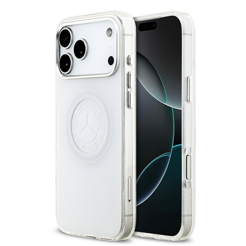 İphone 17 Pro Max Uyumlu Kılıf Lisanslı M-Safeli Buzlu Pc Nostaljik Yıldız Kapak Beyaz