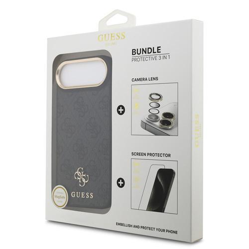 İphone 17 Air Lisanslı 4G Ve Yazı Logolu Kılıf&Ekran&Lens Koruyucu 3İn1 Aksesuar Seti Siyah