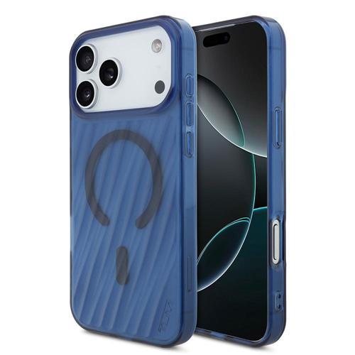 İphone 17 Pro Max Uyumlu Kılıf Orjinal Lisanslı M-Safe Şarj Özellikli Transparan Kapak Mavi