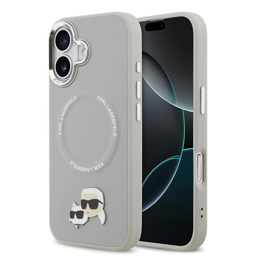 İphone 17 Kılıf Lisanslı M-Safeli Metal Kamera Ve Buton Tasarımlı K&C Pu Deri Gri