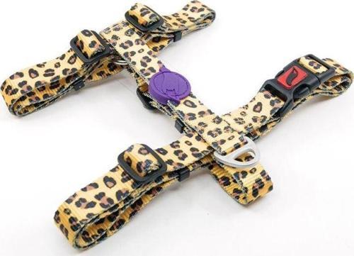 Leopard Desenli Köpek Göğüs Tasması Xsmall 20-34x23-38 Cm