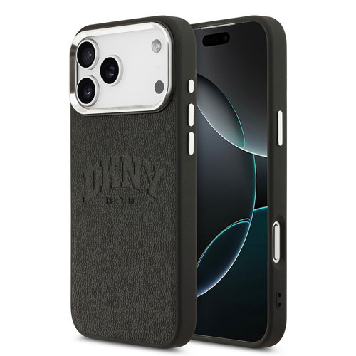 İphone 17 Pro Max Uyumlu Kılıf Orjinal Lisanslı M-Safeli Pu Deri Kabartmalı Kapak Siyah