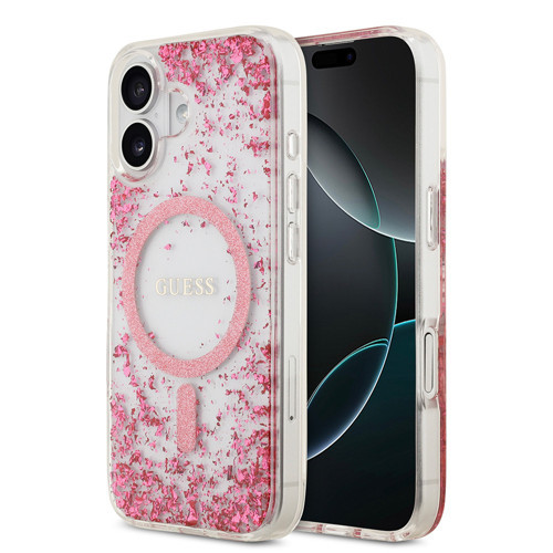 İphone 17 Uyumlu Kılıf Orjinal Lisanslı M-Safe Özellikli Transparan Resin Bottom Kapak Pembe