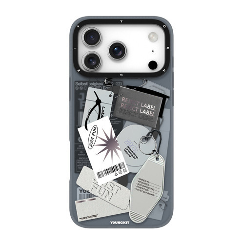 İphone 17 Pro Max Uyumlu Kılıf M-Safe Şarj Özellikli Different Dimension Serisi Kapak Gri