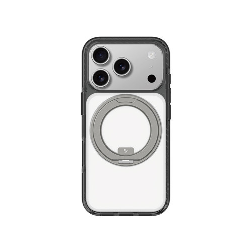 İphone 17 Pro Max Uyumlu Kılıf M-Safeli Airbag Standlı Titan Pro Magspin Kapak Siyah