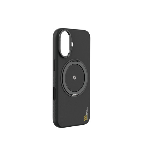 İphone 17 Uyumlu Kılıf M-Safe Şarj Özellikli Metal Standlı Ck225 Kevlar Kapak Siyah