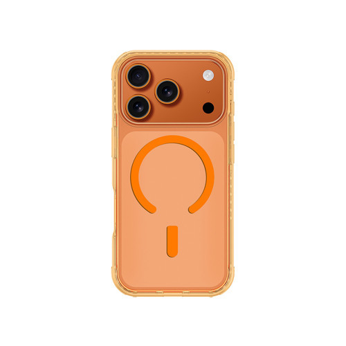 İphone 17 Pro Max Uyumlu Kılıf M-Safeli Airbag Titan Pro Serisi Kapak Turuncu