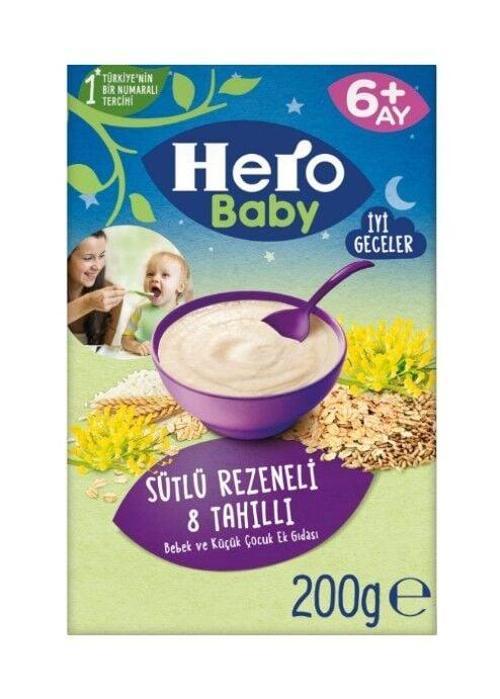 Hero Baby Sütlü 8 Tahıllı Rezeneli 200 Gr
