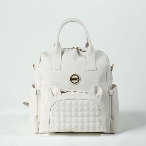 M&Y Kitty Deri Anne Bebek Bakım Sırt Çantası 7271 Krem