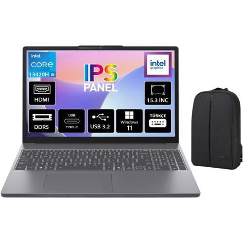 Ideapad Slim 3 Intel Core I5 13420H 32GB 2tb SSD Freedos 15.3" Wuxga IPS Taşınabilir Bilgisayar 83K1004ETR + Cimete Çant