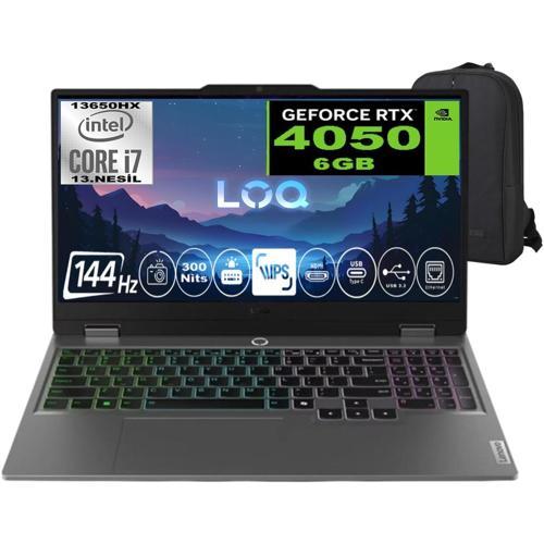 Loq Intel Core I7 13650HX 40GB Ram 2tb SSD RTX4050 105W IPS 300NIT 144Hz Windows 11 15.6" Taşınabilir Bilgisayar & Cimet