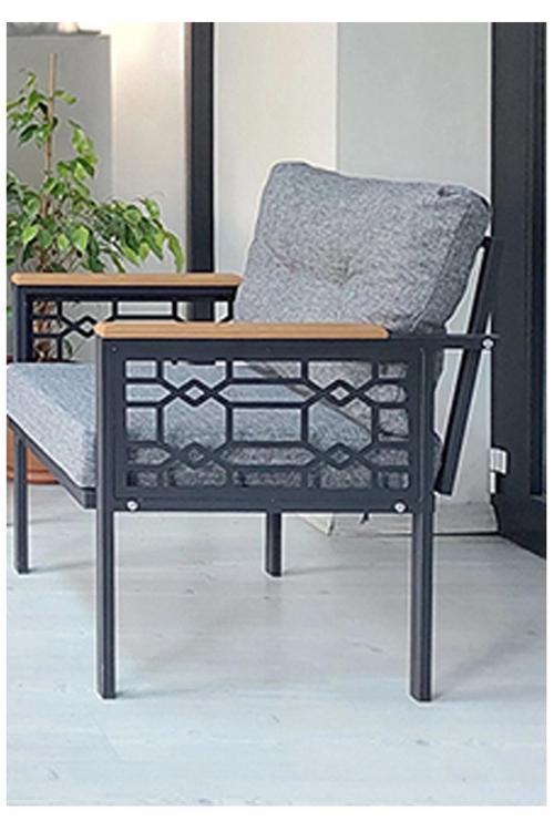 Adımshos tekli Lazer Balkon-Bahçe-Ofis-Kafe Çay Seti Koltuk Oturma Takımı-Oturma Grubu
