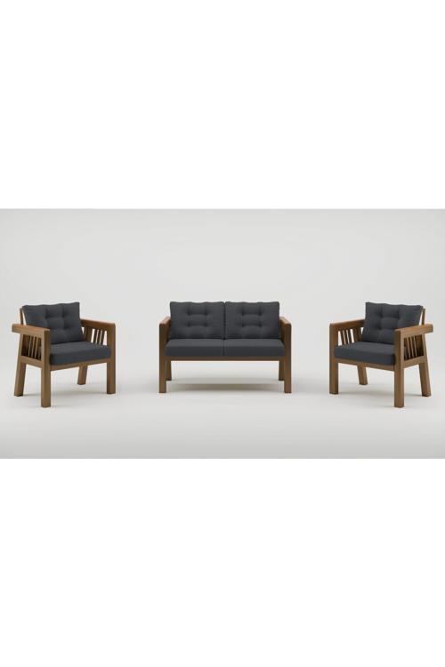 Elmas 2+1+1 (ANTRASİT)Balkon-bahçe-kafe,çay Seti,koltuk Takımı,oturma Grubu,ofis Koltuğu