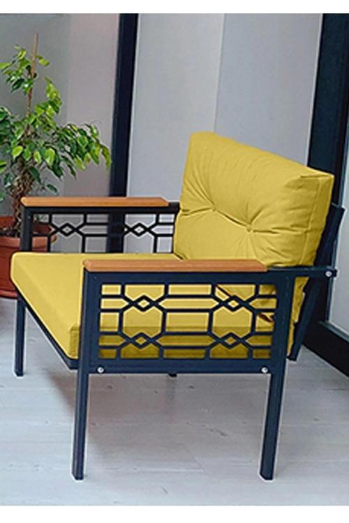 Adımshos tekli Lazer Balkon-Bahçe-Ofis-Kafe Çay Seti Koltuk Oturma Takımı-Oturma Grubu