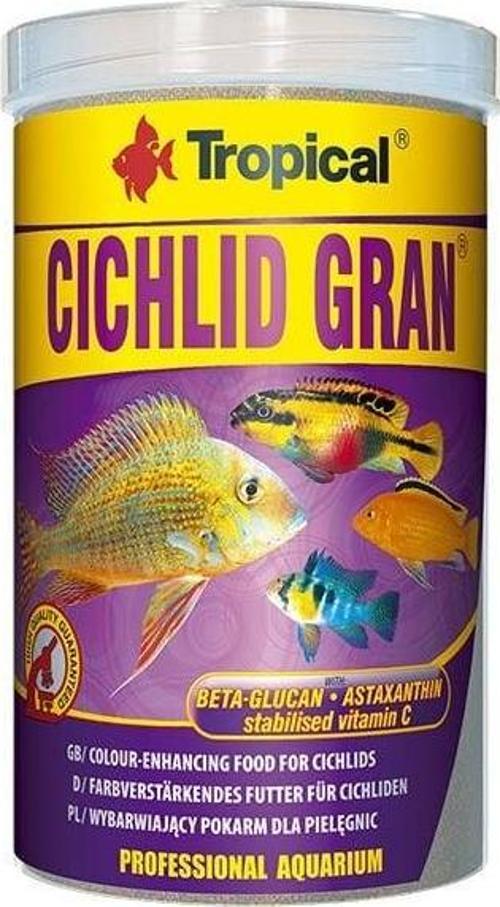 Cichlid Gran Cichlid Balıkları için Renklendirici Granül Balık Yemi 250 Ml 138 Gr