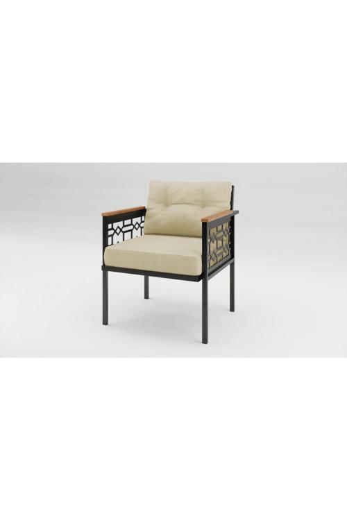 Adımshos tekli Lazer Balkon-Bahçe-Ofis-Kafe Çay Seti Koltuk Oturma Takımı-Oturma Grubu