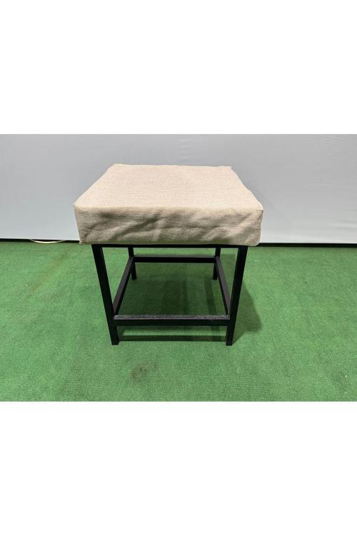 Metal ayaklı Sırtsız Bank Puf Bench Balkon-bahçe-kafe-çay Seti pufu