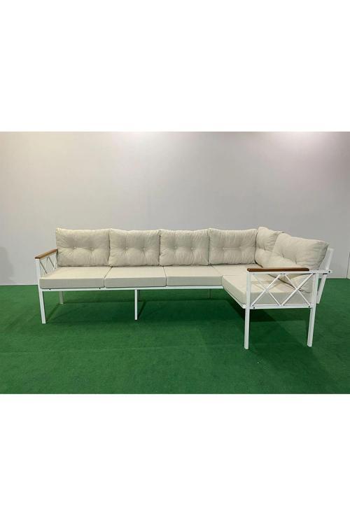 Köşe Koltuk Takımı , 3 2 Balkon-bahçe-kafe-çay Seti-koltuk Takımı-mutfak Köşesi Beyaz Profil