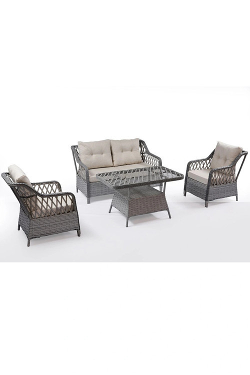 MENEKŞE 2+1+1+masa Rattan Bahçe Balkon Mobilyası
