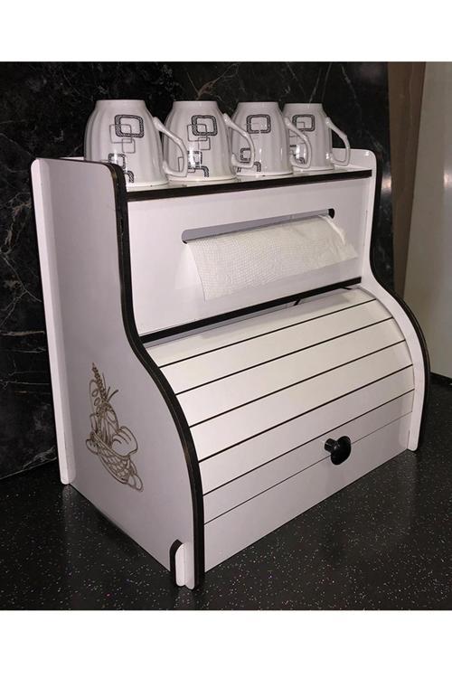 Demonte Ekmeklik New Bread Box,havlu Peçetelik(SAKLAMA GÖZLÜ),Baharatlık Rafı,dekoratif