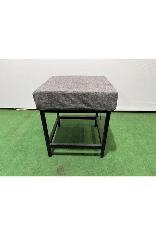Metal ayaklı Sırtsız Bank Puf Bench Balkon-bahçe-kafe-çay Seti pufu