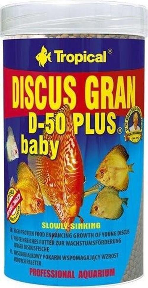 Discus Gran D-50 Plus Baby Yavru Discus Balıkları için Renklendirici Granül Balık Yemi 250 Ml