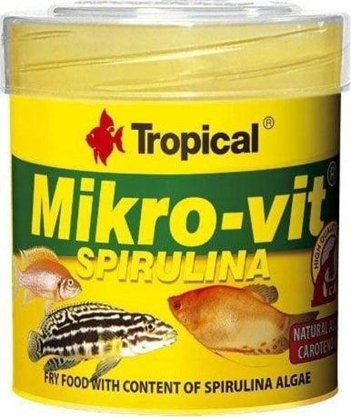 Mikro-Vit Spirulina Yavru Balıklar için Spirulina Algli Balık Yemi 50 Ml 32 Gr