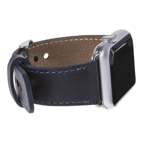 Apple Watch Uyumlu Deri Kordon 42-44-45mm CZ01 Lacivert