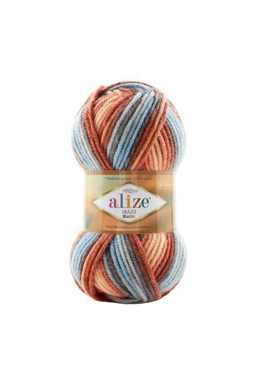 5 Adet Süperlana Maxi Batik Kalın El Örgü İpi Maxi Yelek Hırka İpi Atkı Bere Kazak İpliği 7922