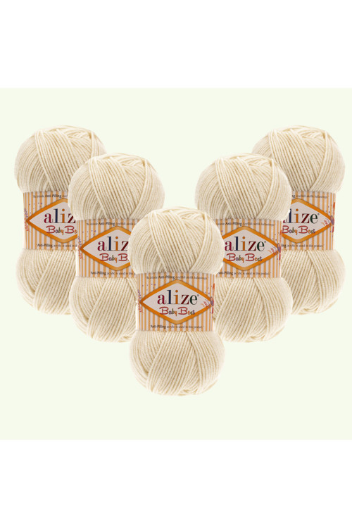 Baby Best 5 Adet Bebe İpi %10 Bambu Antipiling 62 Krem