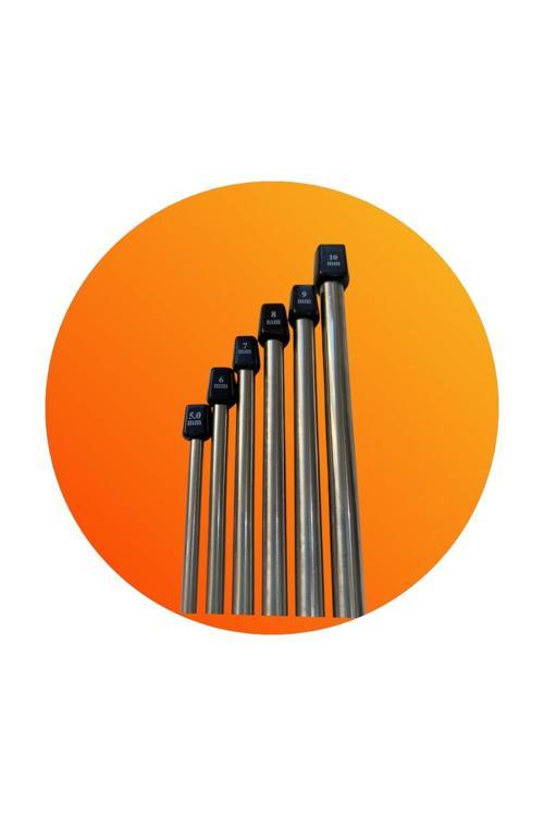 Sultan/yabalı 6'lı Titanyum Örgü Şişi Seti 35 Cm (5-6-7-8-9-10 ) Numara