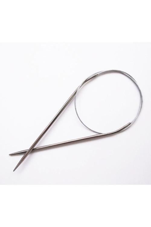 Sultan / Yabalı Çelik Telli Misinalı 60 Cm No:3.50 Mm Örgü Şişi