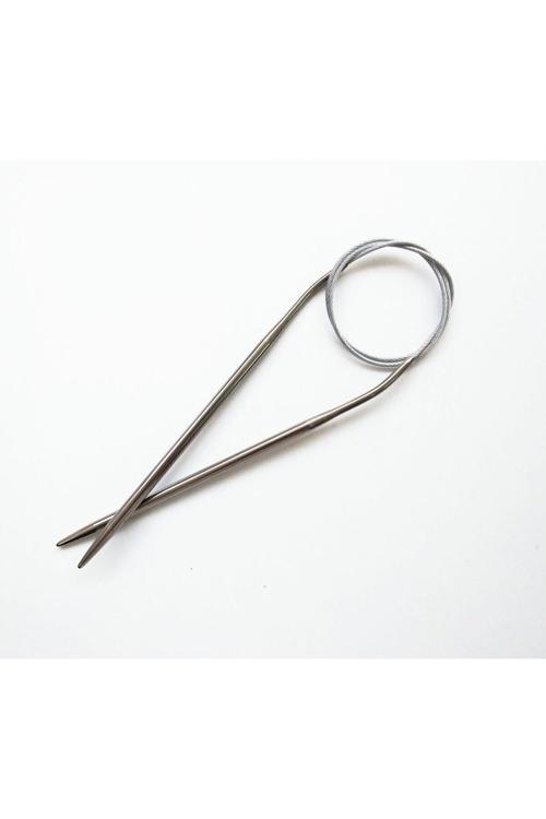 Sultan / Yabalı Çelik Telli Misinalı 60 Cm No:4.00 Mm Örgü Şişi