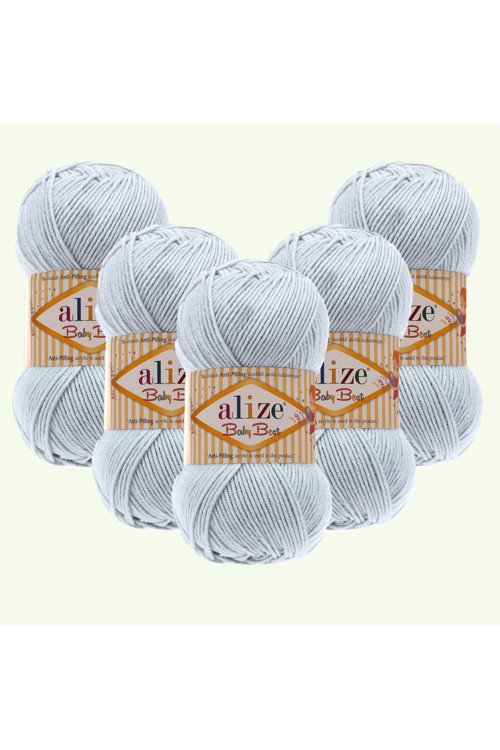 Baby Best 5 Adet Bebe İpi %10 Bambu Antipiling 224 Buz Mavi