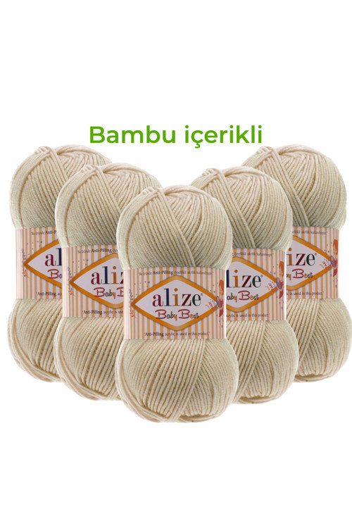 Baby Best 5 Adet Bebe İpi %10 Bambu Antipiling 599 Taş